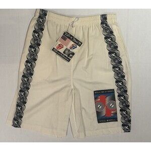 Vintage The Rolling Stones Shorts 1989 Sz LG Brockum RARE NOS Steel Wheels 80s